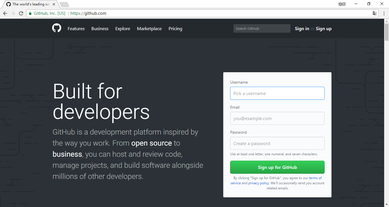 注册 Github 账号
